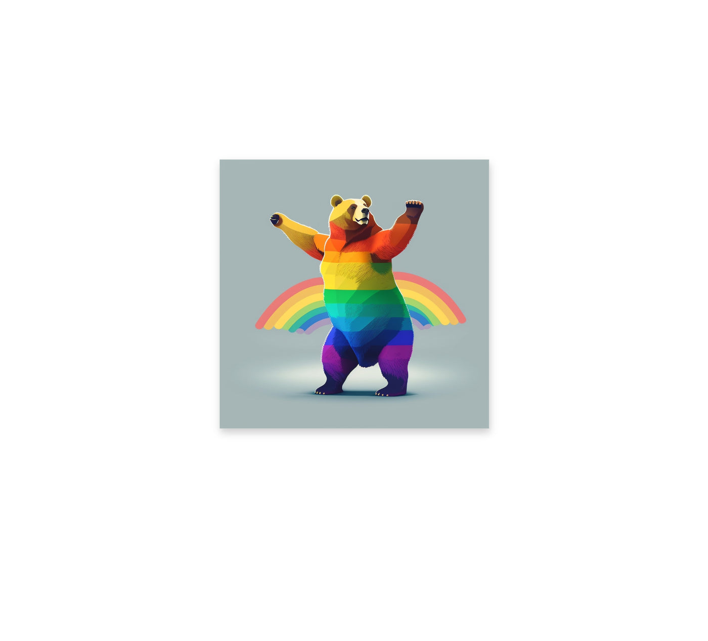 Happy Bear Pride 8x8"